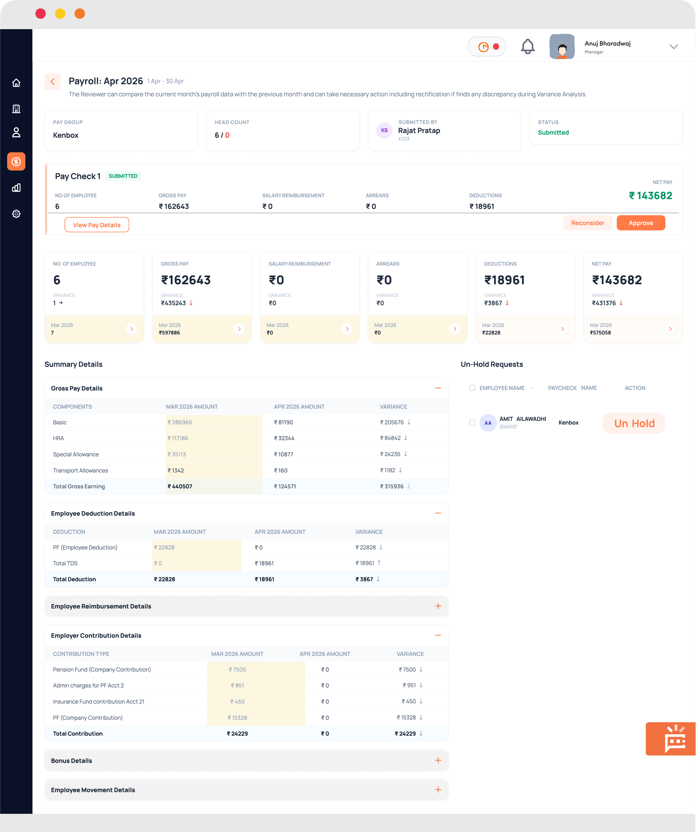 HR Dashboard